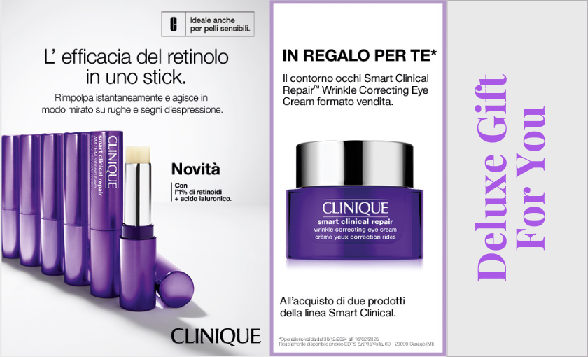 Con la Linea Smart clinical Repair Clinique  il Contorno Occhi Antirughe in Omaggio!