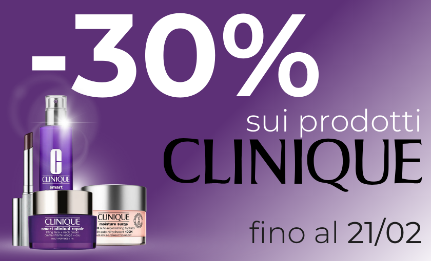 Super promo Clinique -30%! Solo fino a venerdì 21 gennaio