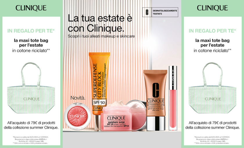 La Maxi Tote Bag in Regalo con la collezione Summer Clinique
